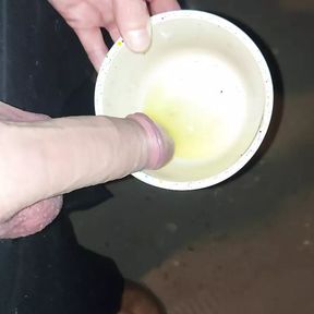 Pissing in a cup