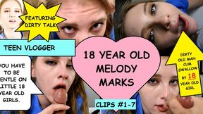 Melody Marks virgin TEEN VLOGGER fucks and sucks old man CLIPS #1- 7