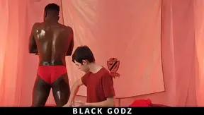 Intense Interracial Rimming: Busty Black Twink Savoring Every Wet Stroke – 18+