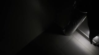 Cuckold listens to his wife at the door. Part 2