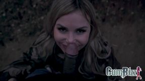 woods hide and seek gone wrong – bimbo blonde swallows bbc cum loads