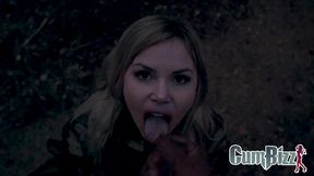 woods hide and seek gone wrong – bimbo blonde swallows bbc cum loads