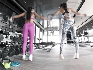 After gym Asian trio
