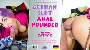 ”Horny German whore with fake silicone tits loves fucking & sucking meat”