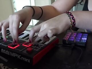 Let's make some tunes DJ angel who has a foot fetish