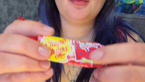 blow buble gum with mastrubation