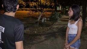 Stranded slut in the park gets picked up, brought home, and pounded raw till she screams