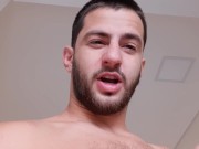 Str8 hairy hunk dirty talking to you in his native language - amateur guy