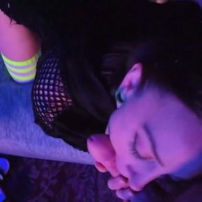 Envy X in Neon Thigh Highs