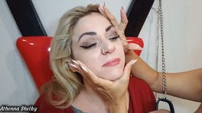 MOUTH GAMES - GODDESS PAWG KIARA LICKS GODDESS FACE BBW ATHENNA- SUCK NOSE WITH BREATH- part 2