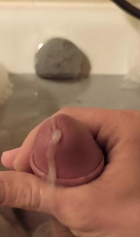 Bathtub cumshot