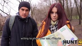 Hot Hungarian redhead Liz Ocean fuck while her cuckold husband took money