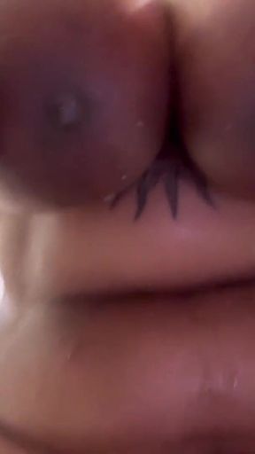 Ebony Chubby Busty in Shower