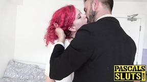 ”Sexy redhead Charlie Ten roughly ravaged by heavy pole Pascal”