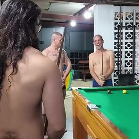 Me, Carmona, Opaido Carmona and Viking De Taubat Started a Game of Pool Naked
