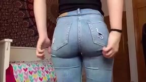 ASMR Aggresive Jean Scratching (Just Butt)