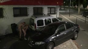 Straight fucked by Jordan Fox in the street