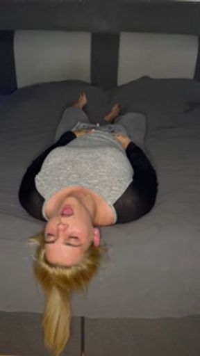 Masturbation on the bed, multiple orgasms, shaking, jerking, moaning, screaming, fingering, wet,