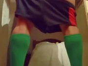 Horny soccer player