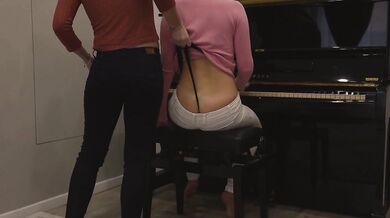 Piano Teacher Wedgie and Spanking her Student