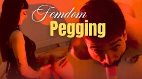 Miss Bimby Pegging Mr Velvet (720p - ENG sub) Femdom - Strap-On - Brunette - Female Domination - Anal Play - Rainbow Dildo