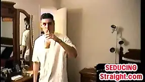 Str8 amateur 21yo boi gets gay HJ at home by neighbor