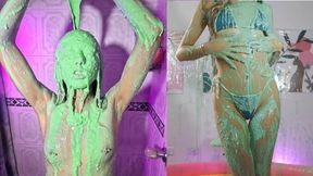 WAM !! Martina gets caught with a chunky slime