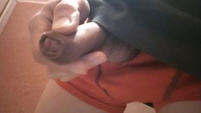 Close-ups of a homosexual lad's beef whistle pissing at home with different undergarments