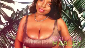 Ebony Goddess Marley Seduces in Bronze Bikini and Hairy Armpits