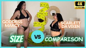 Size Comparison: Amazon Goddess Marcy VS Scarlet Da Vixen