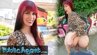 Public Porn Pretty face bubble butt and wet pussy public sex