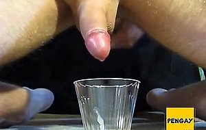 Long Prostate Milking Session Into Cup