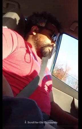 Stepdaddy Drives You While Massaging His Cock