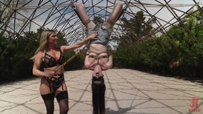 testing her limits with suspension bondage