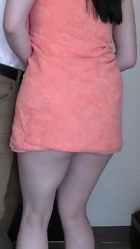 Private Home Affair - a Busty, Aroused Wife Caught Between the Doorway, Kitchen Heat, and a Final Creampie