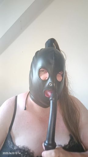 BBW TV in lingerie and talking dirty and playing with a dildo