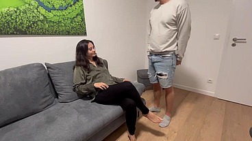 Stepbrother deceive stepsister and fucked her mouth for free