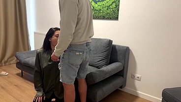 Stepbrother deceive stepsister and fucked her mouth for free
