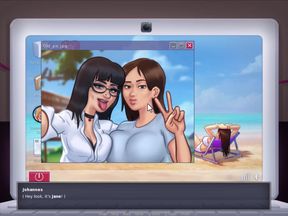 Summertime Saga - Jessy played with her self