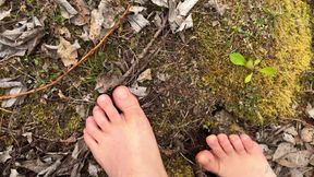 Barefoot Walk in the Forest - Foot Fetish - Bare Feet!
