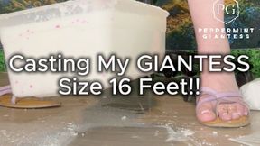 Casting My GIANT Size 16 Foot! Epic Reveal, Toe Mishap & Insane Detail