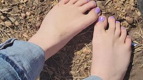 Walking BAREFOOT at a Construction site