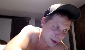 naked guy wanking to cumshot then taking a shower
