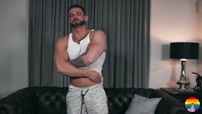 Hot Ass Jock Bodybuilder Slay Jerks off