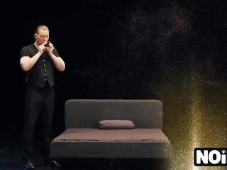 NOIR4K. Nice-looking 18 years gal can't control her orgasm, after trying this dick