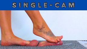 Gag And Cum Under My Dirty Bare Feet - Bug Cam - AmbersCBT - 70BC