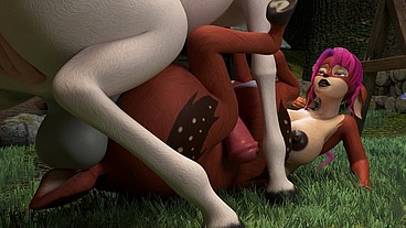 Centaur Things 4 - (Amy's Big Wish 5.2) - Futanari Deertaur Gets Bred By Her Futanari Doe Wife!