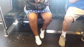 Ebony granny on the train