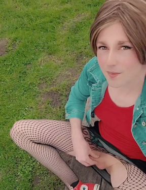Naughty Public Piss and Dildo Ride