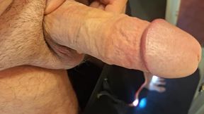 Stroking in the bathroom